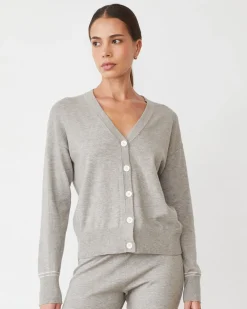 MONROW Lightknit Cardigan HEATHERGREY Online